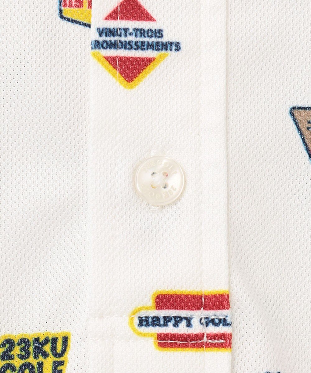23区GOLF 【MEN】【UVケア/吸水速乾】マルチステッカープリント ポロシャツ 