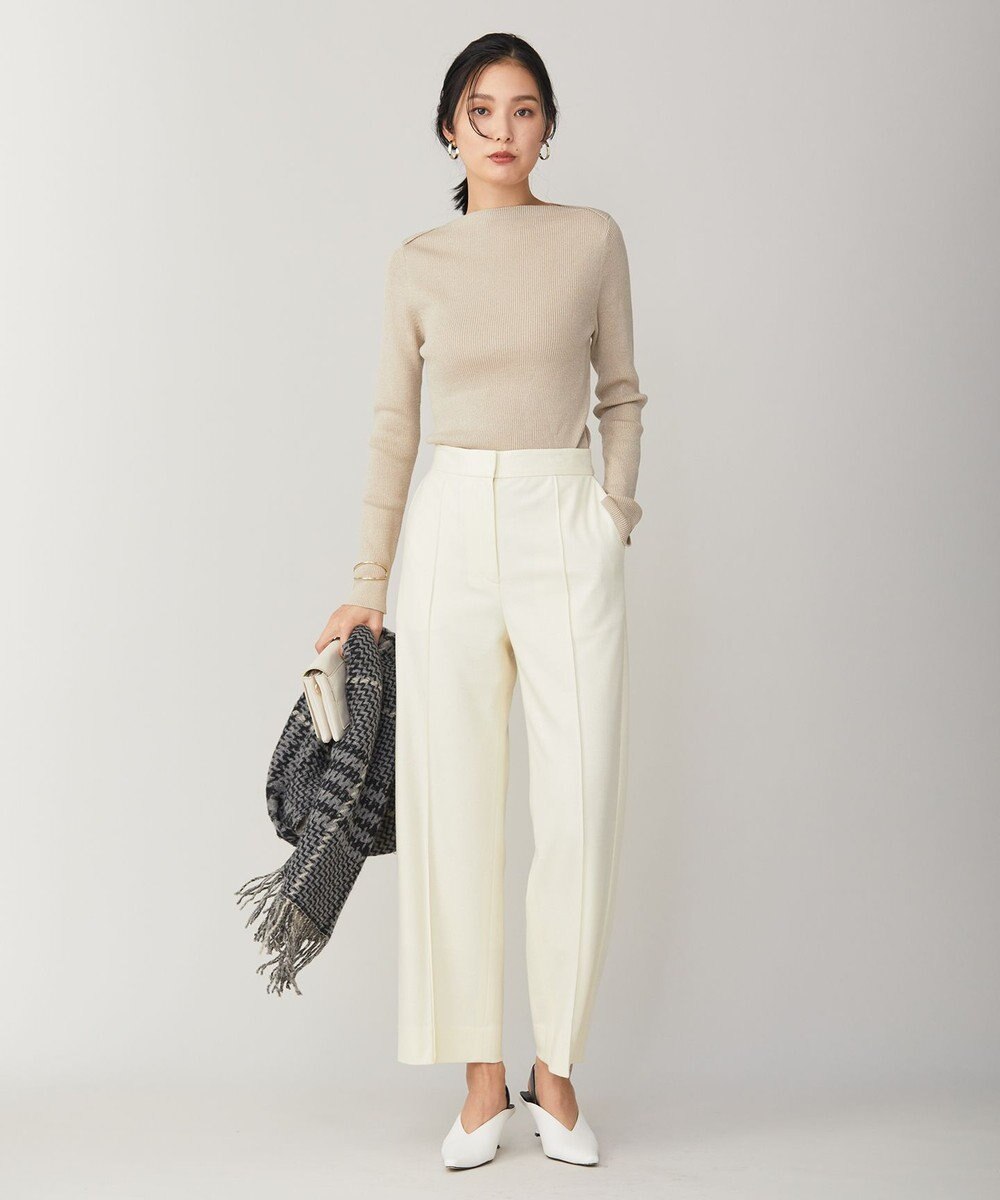 ICB ウールミルドジャージー ワイドストレートパンツ 