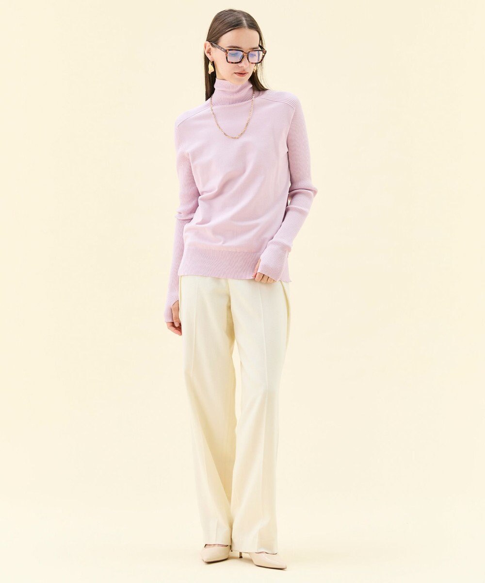 BEIGE， TERNES / 変形タックウールワイドパンツ 