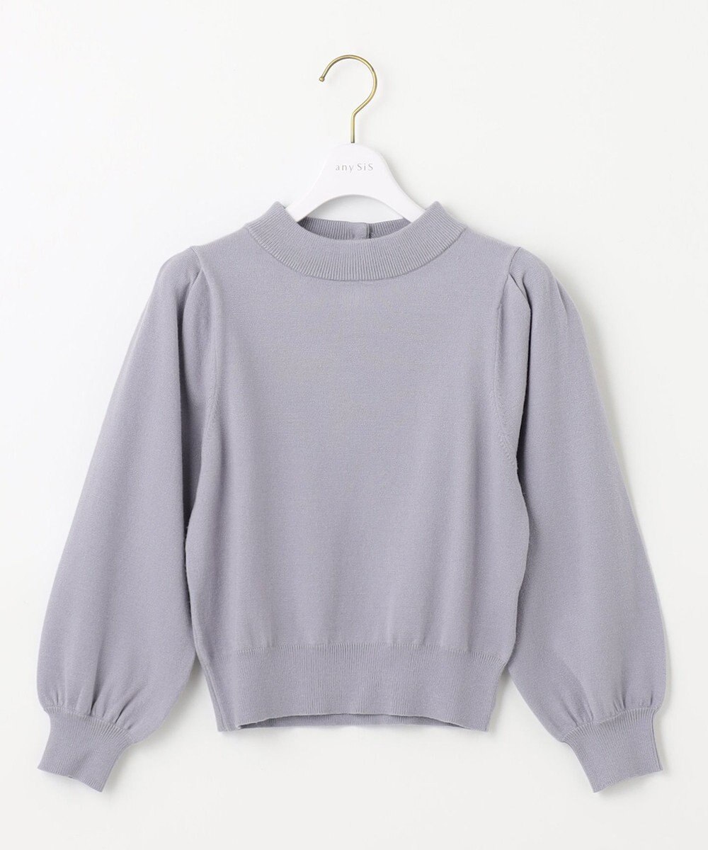 ANY SIS S 【低身長企画】バックパール調ポイント ニット 