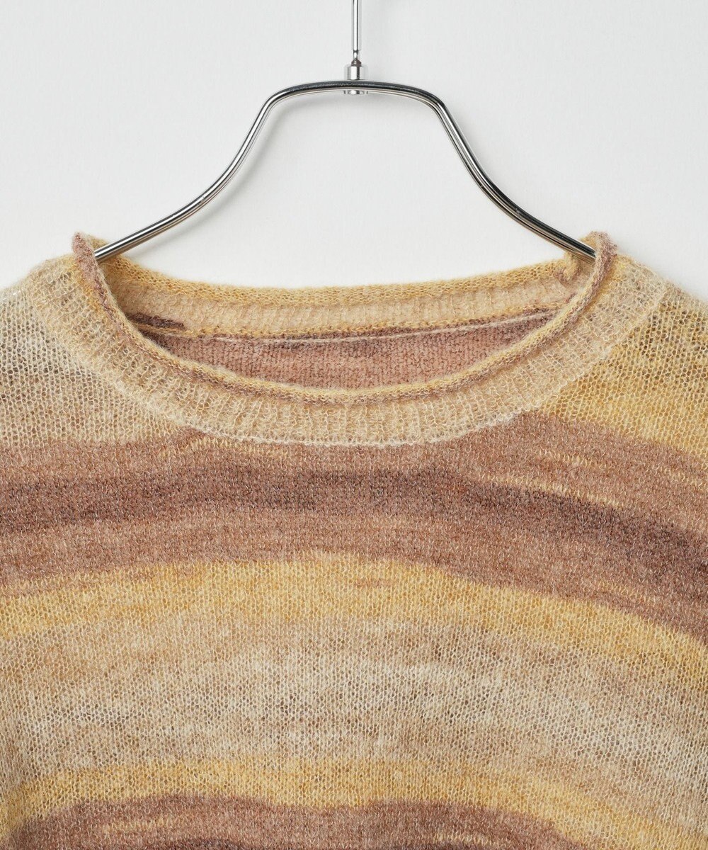 WEGO 段染めボーダーショートニット 