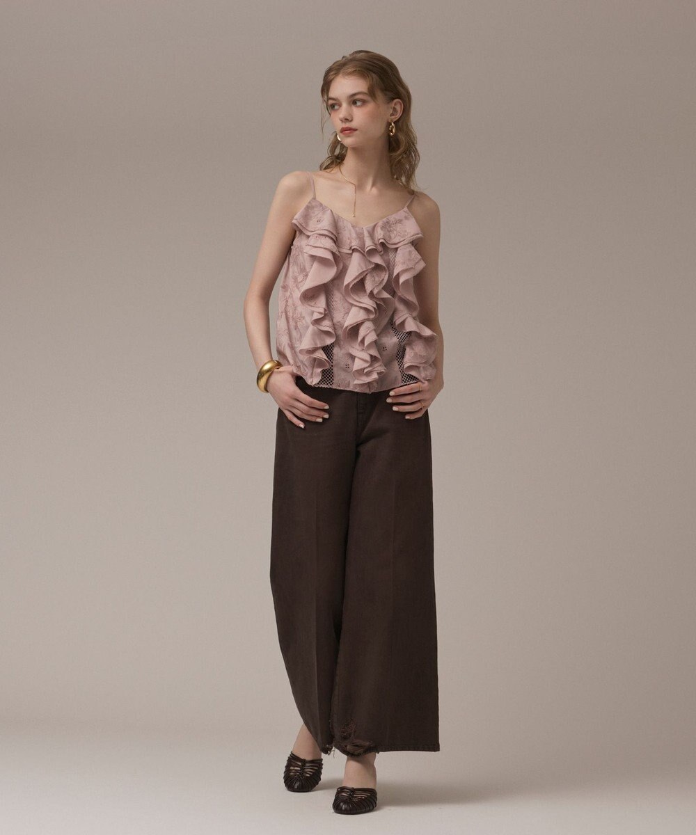 GRACE CONTINENTAL エンブロイダリーキャミブラウス 