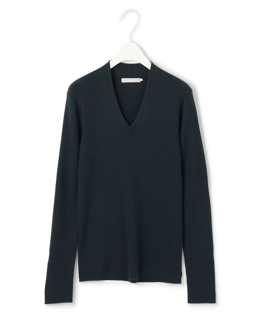ICB 【新色追加・洗える】エクストラファインメリノ Vネックプルオーバー 