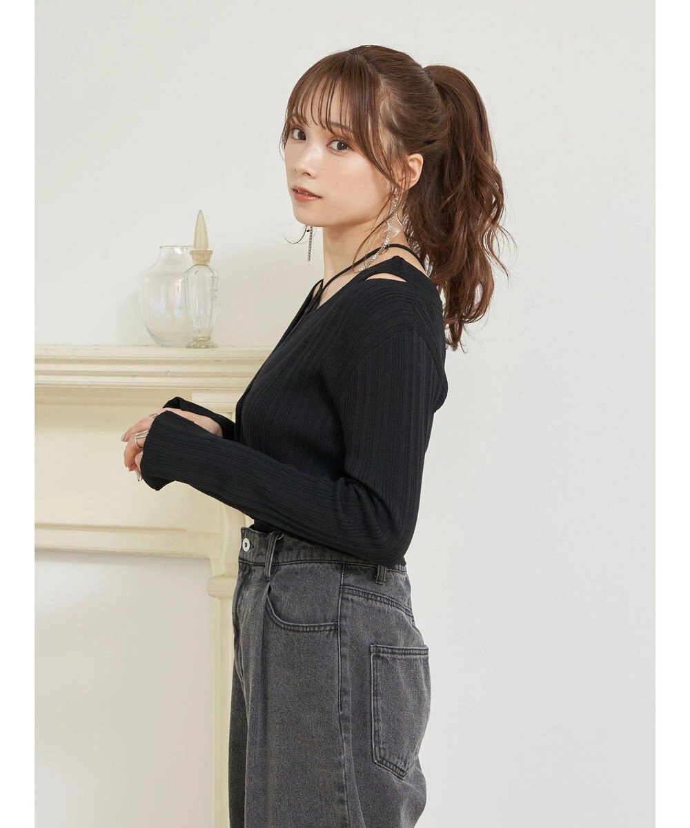 earth music&ecology ＳＥＴ２点ショートカーディガン＋レイヤードタンク 