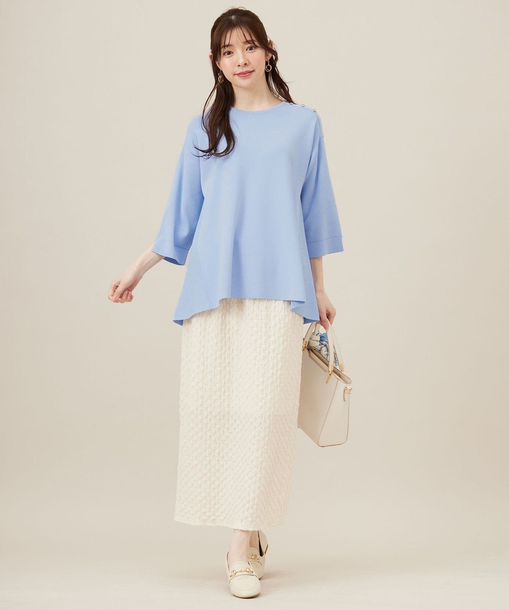 ANY SIS 【洗える】カットジャカードナロー スカート 