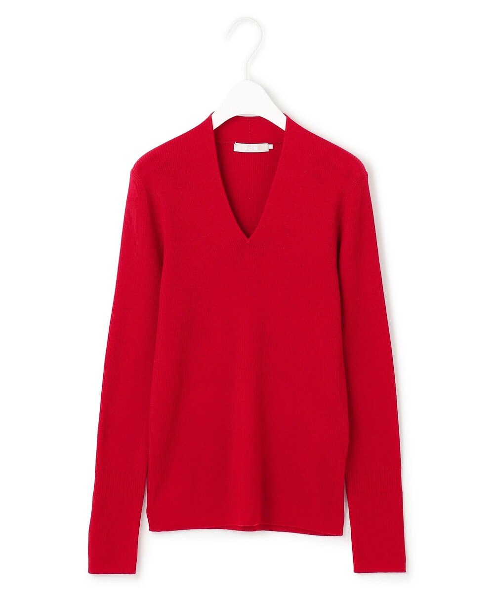 ICB 【新色追加・洗える】エクストラファインメリノ Vネックプルオーバー 