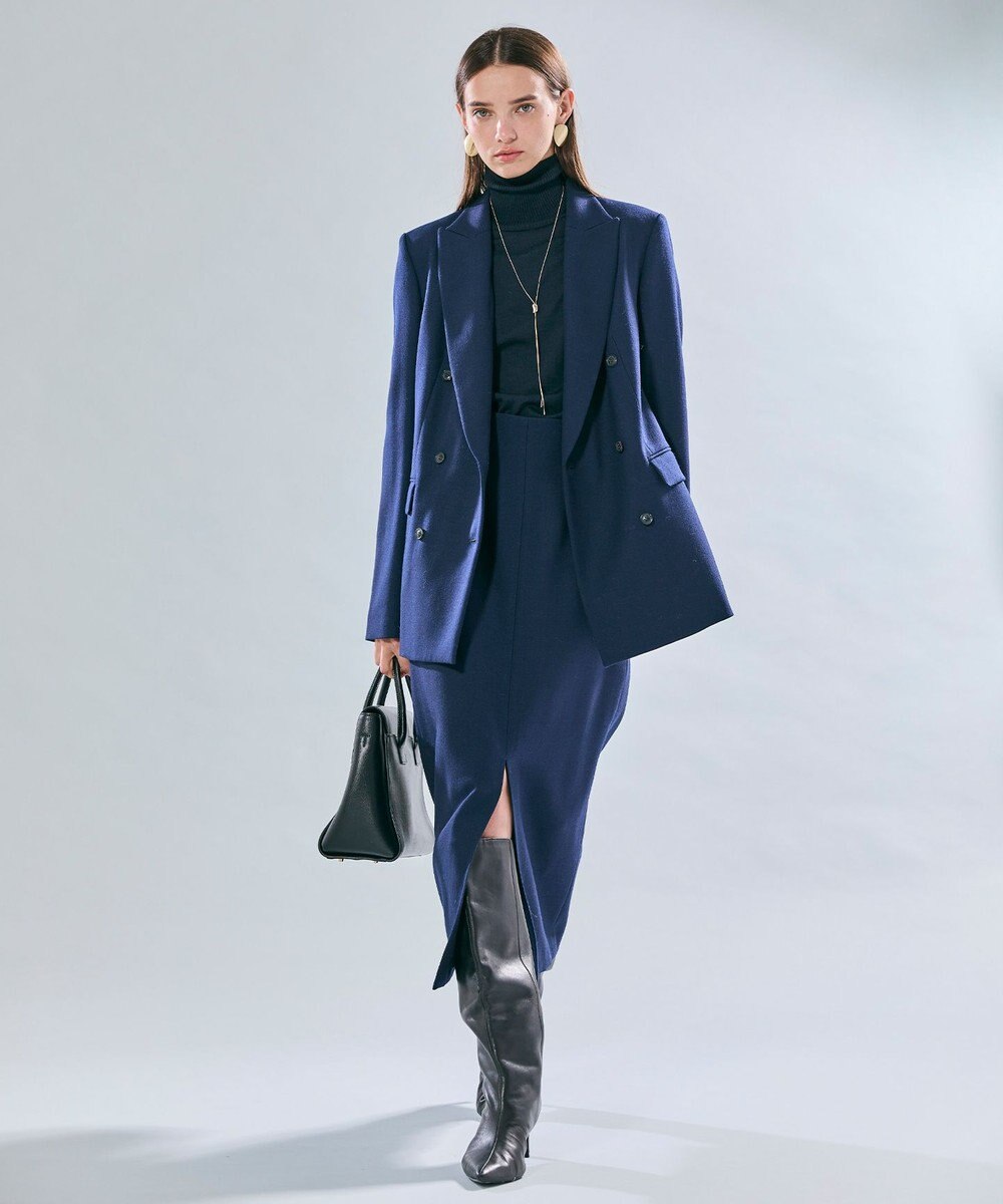 BEIGE， 【洗える・VERY NaVY12月号掲載】LA MONNAIE / バイカラーウールタートルニット 