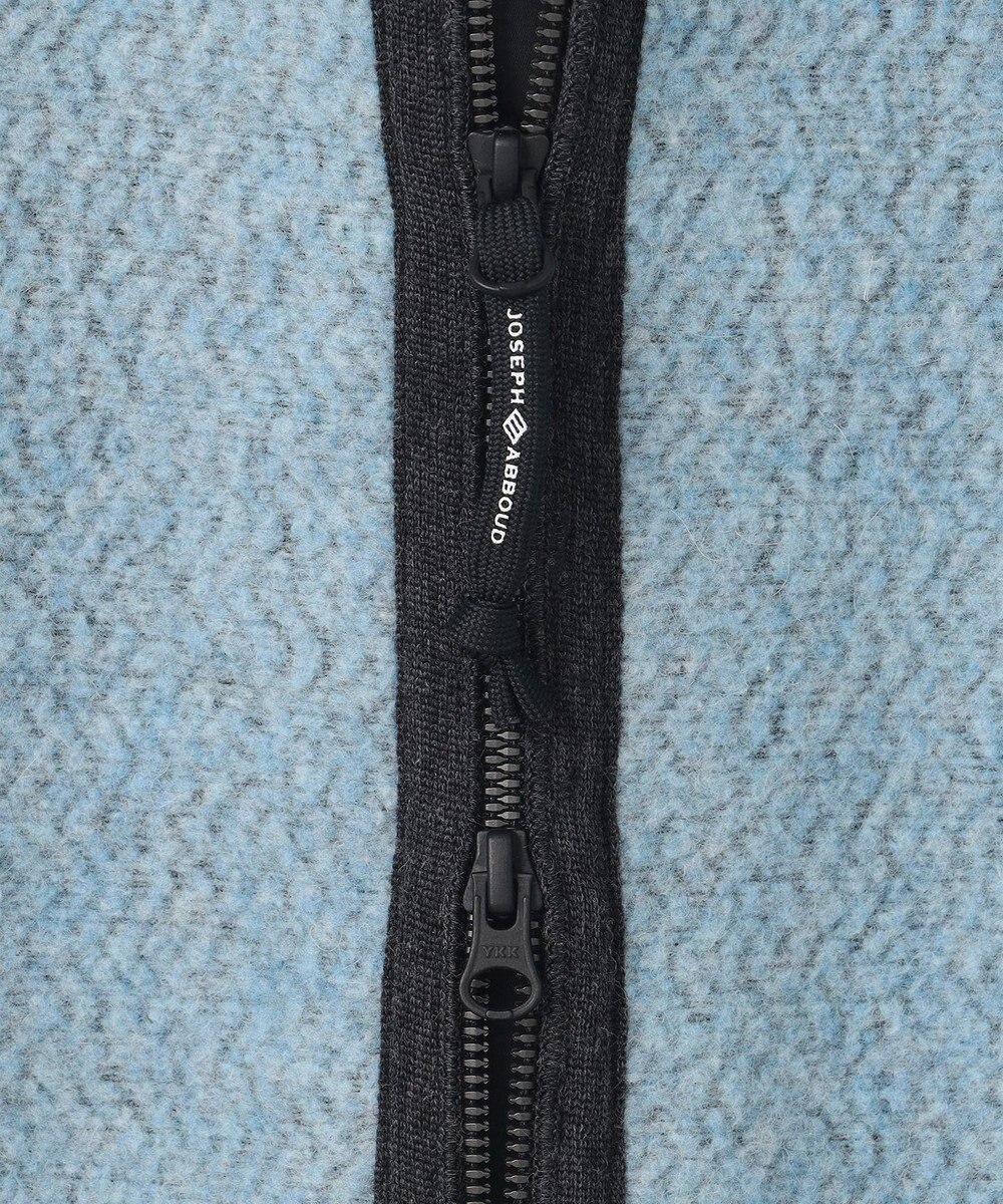 JOSEPH ABBOUD MOUNTAIN 【軽量/リサイクルウール使用】ヘリンボンウールフリース フーディ 