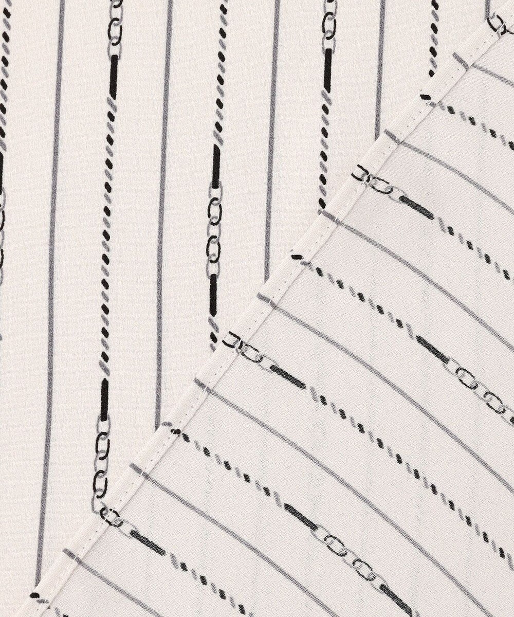 ICB 【新色追加・WEB限定】BackSatinAmunzen キーネックブラウス 