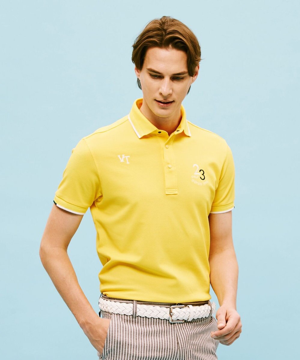 23区GOLF 【MEN】ハニカム鹿子 半そでポロシャツ 