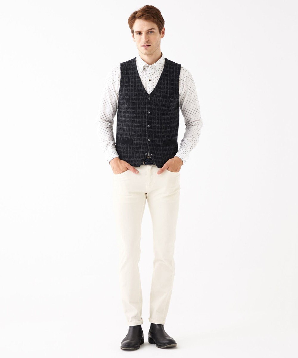 JOSEPH ABBOUD 【キングサイズ】JCヘリンボーンプリント　シャツ 