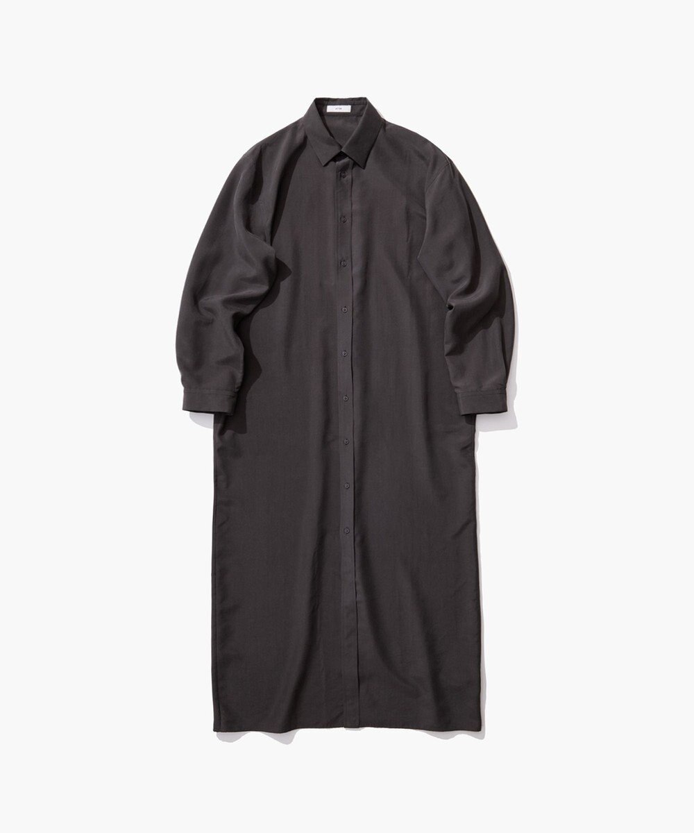 ATON SILK SUEDE | ボタンダウンシャツドレス 