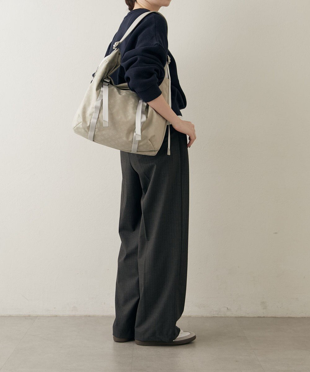 russet ナイロンジャガードメタルバックルショルダーバッグ L(CE-1656) 