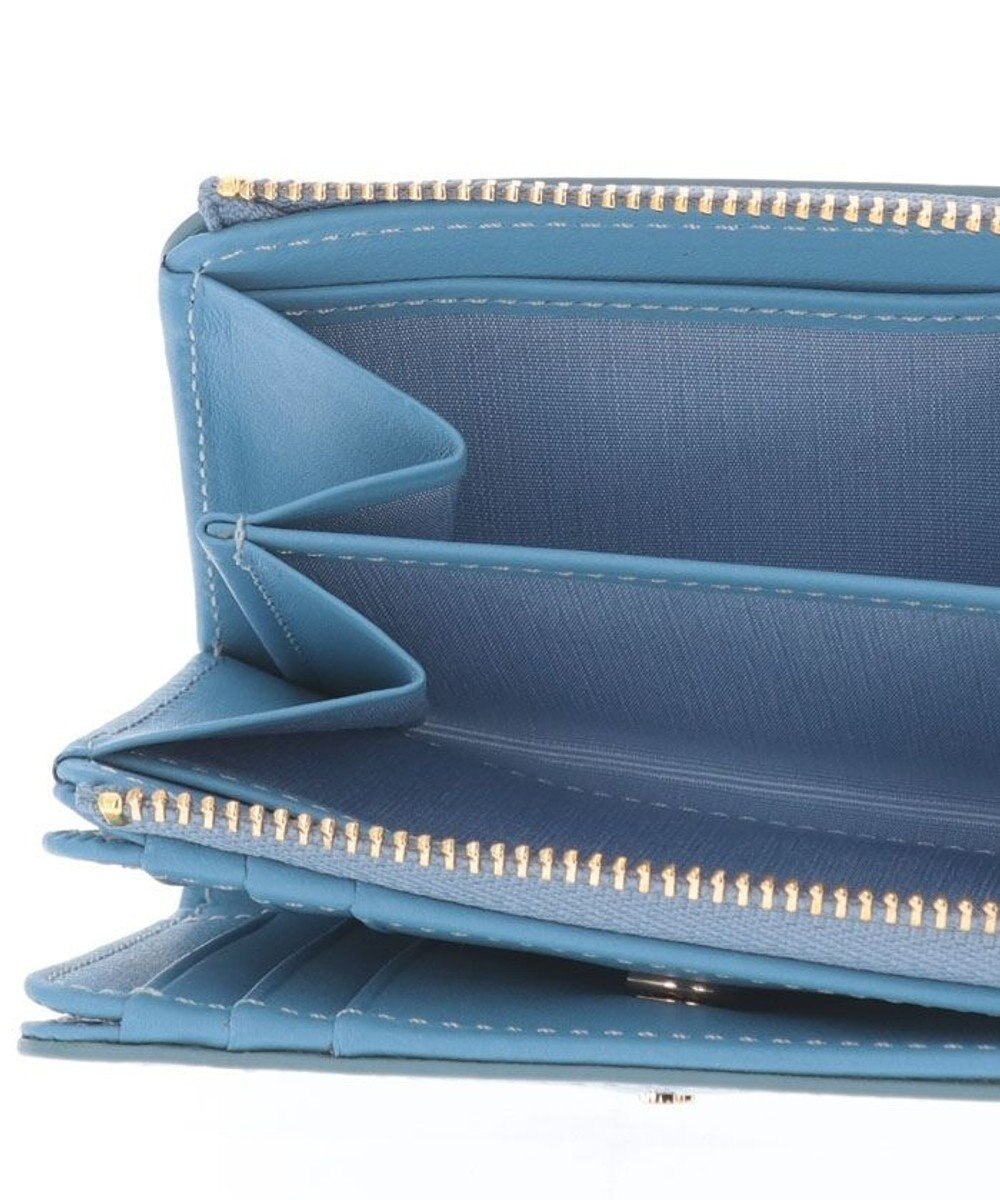 LANVIN en Bleu マゼンダ Lファスナー二つ折り財布 