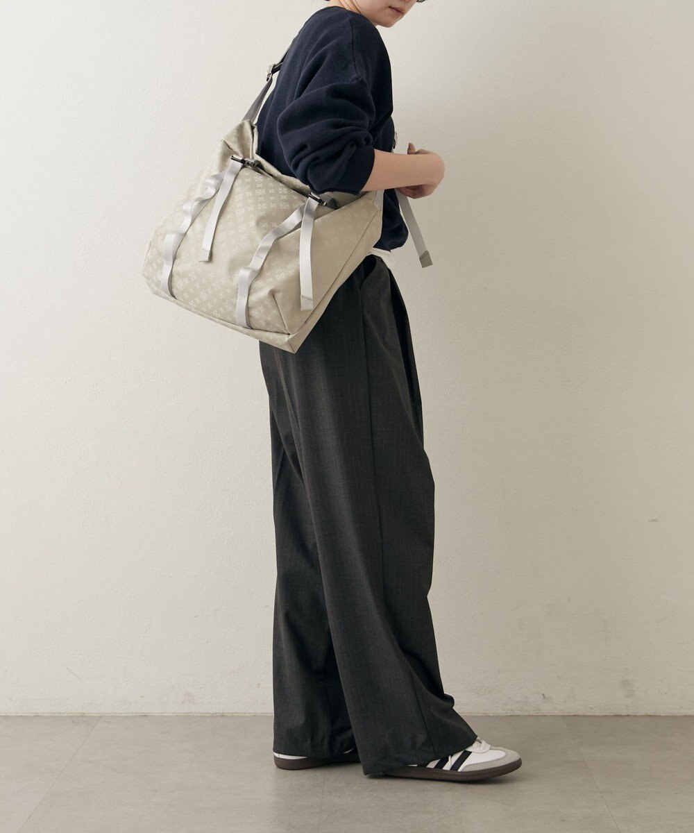 russet ナイロンジャガードメタルバックルショルダーバッグ L(CE-1656) 