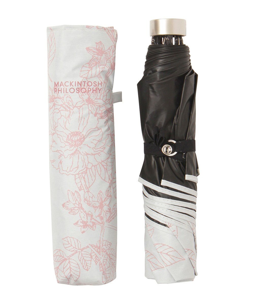MOONBAT 【 遮光率100％/遮熱/UV/軽量】MACKINTOSH PHILOSOPHY(マッキントッシュフィロソフィー)晴雨兼用日傘 ドローイングフラワー Barbrella バーブレラ 折りたたみ傘 フワクール生地使用 