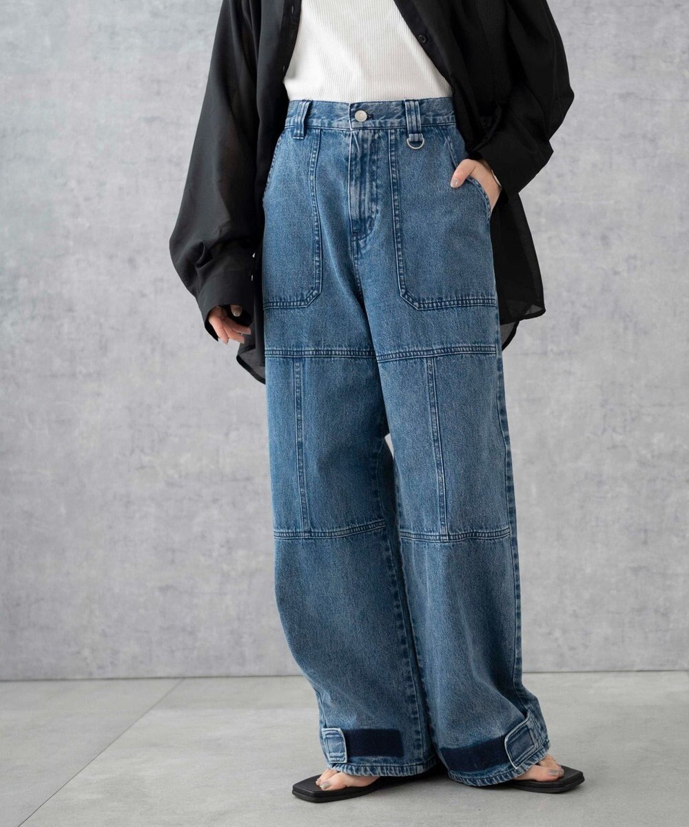 WEGO デニムベイカーステッチパンツ 