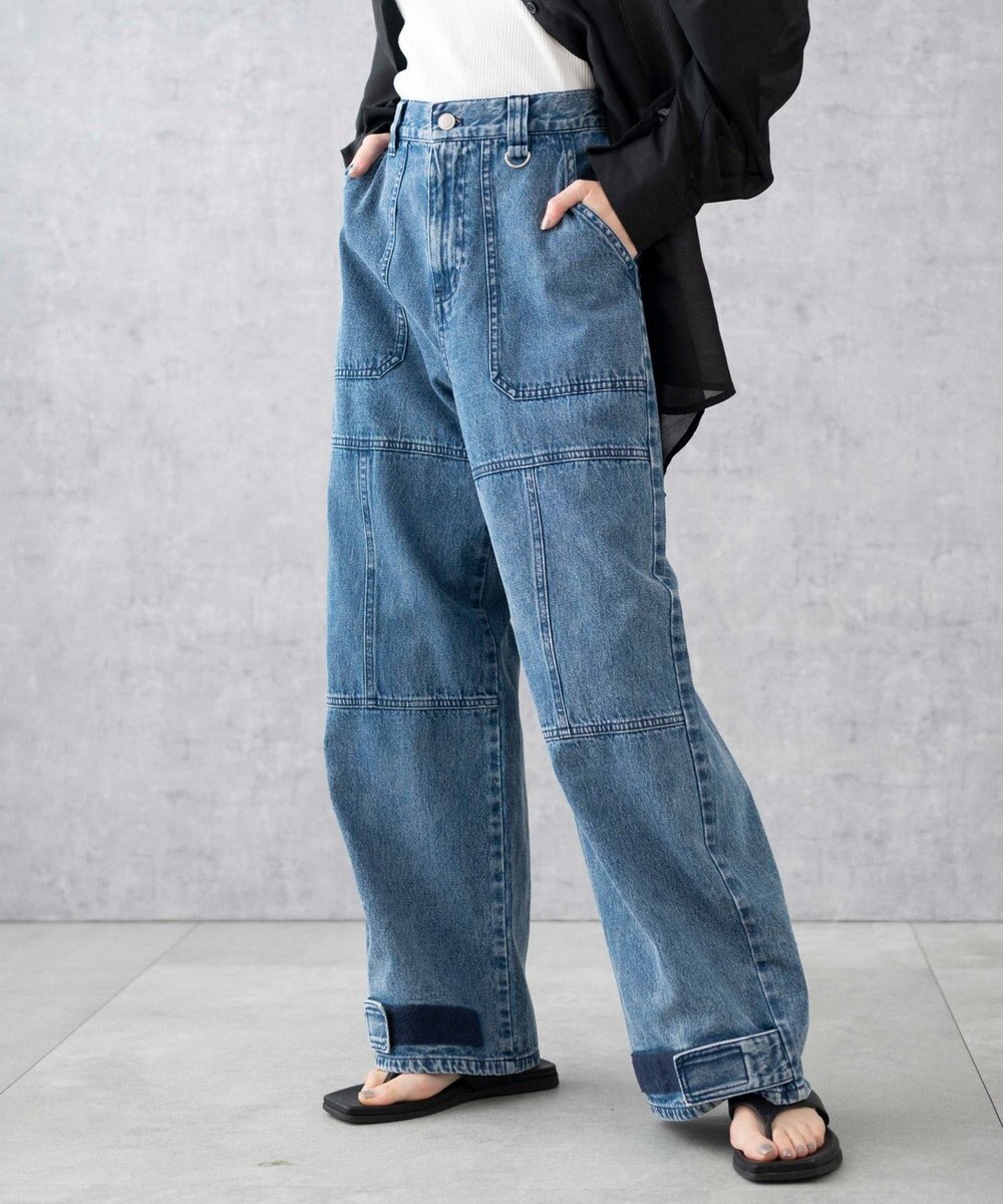 WEGO デニムベイカーステッチパンツ 
