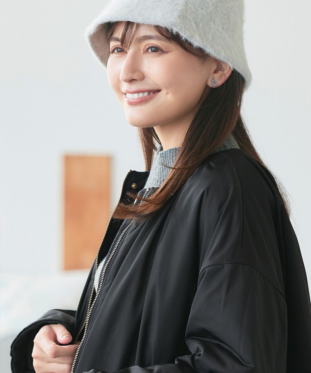 Tiaclasse 【リバーシブル】表裏2WAYベロアキルティングブルゾン 