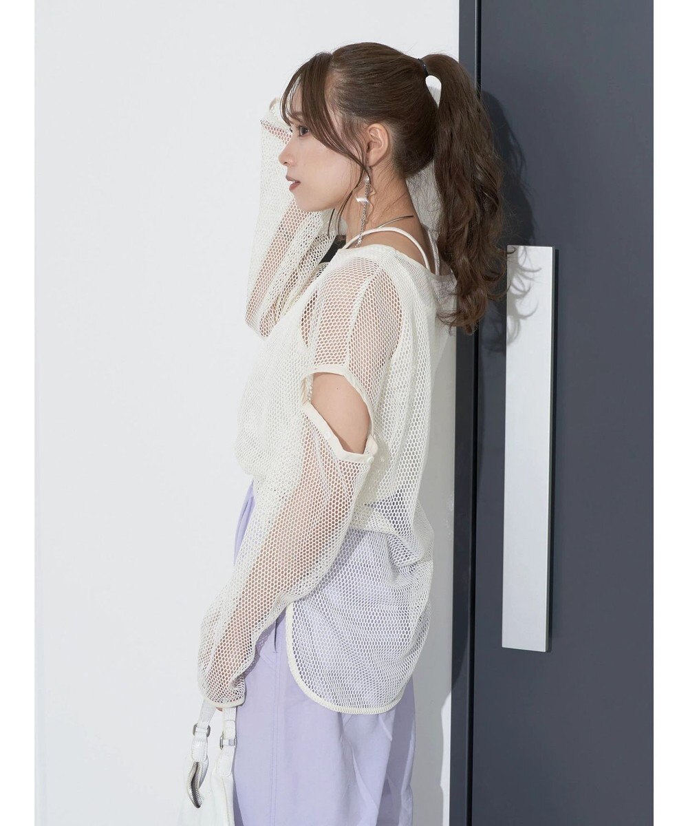 earth music&ecology ＳＥＴ２点メッシュプルオーバー＋タンクトップ 