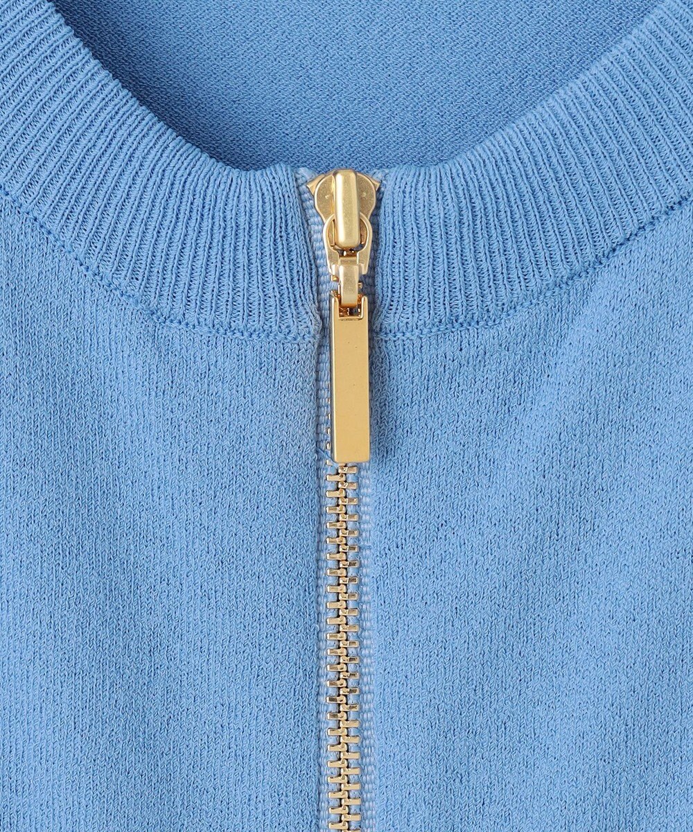 BEIGE， 【洗える】NADIA / レザーラインジップカーディガン 