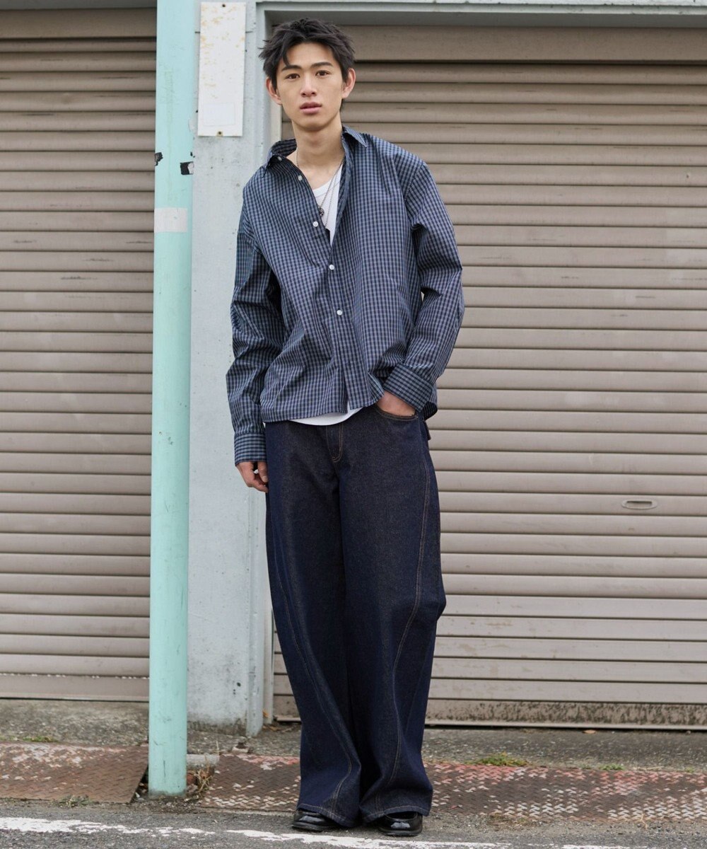 WEGO 【ユニセックス着用ITEM/MLサイズ展開】クロップドブロードシャツ 