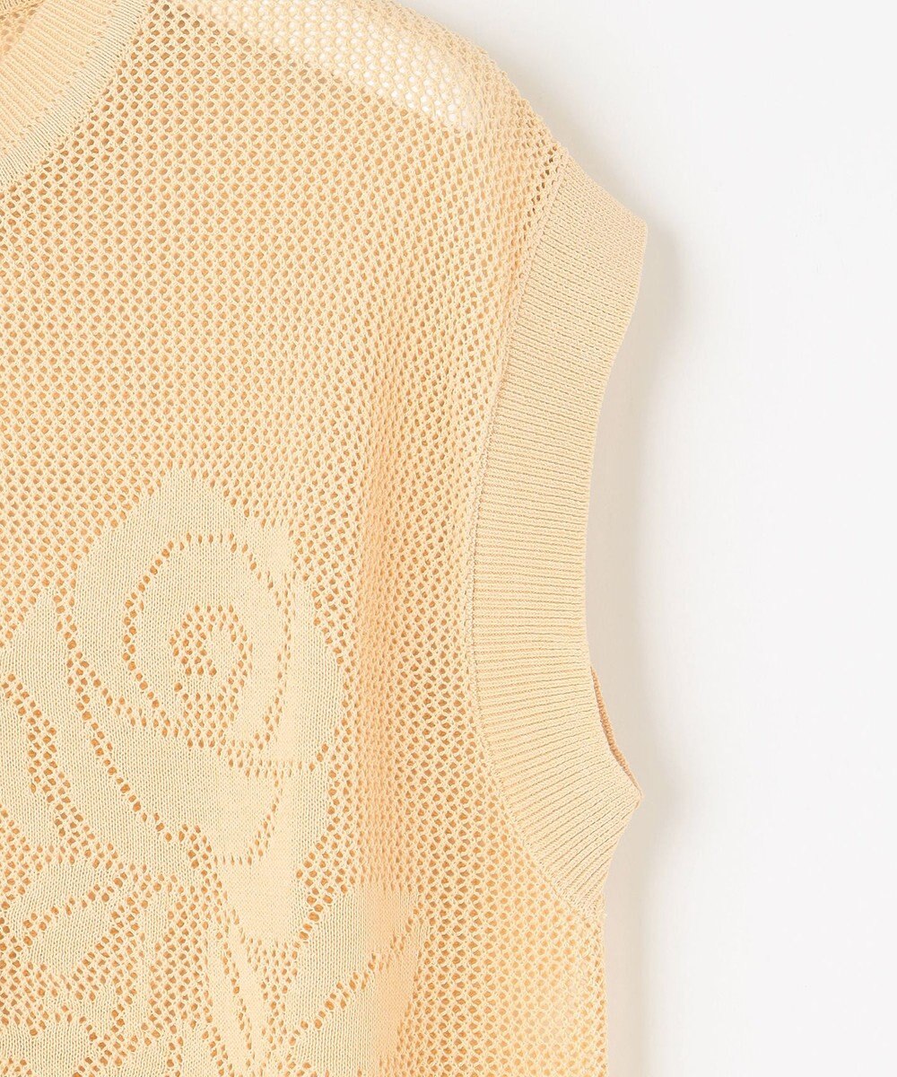 Feroux 【洗える】透かし編みニットトップス 