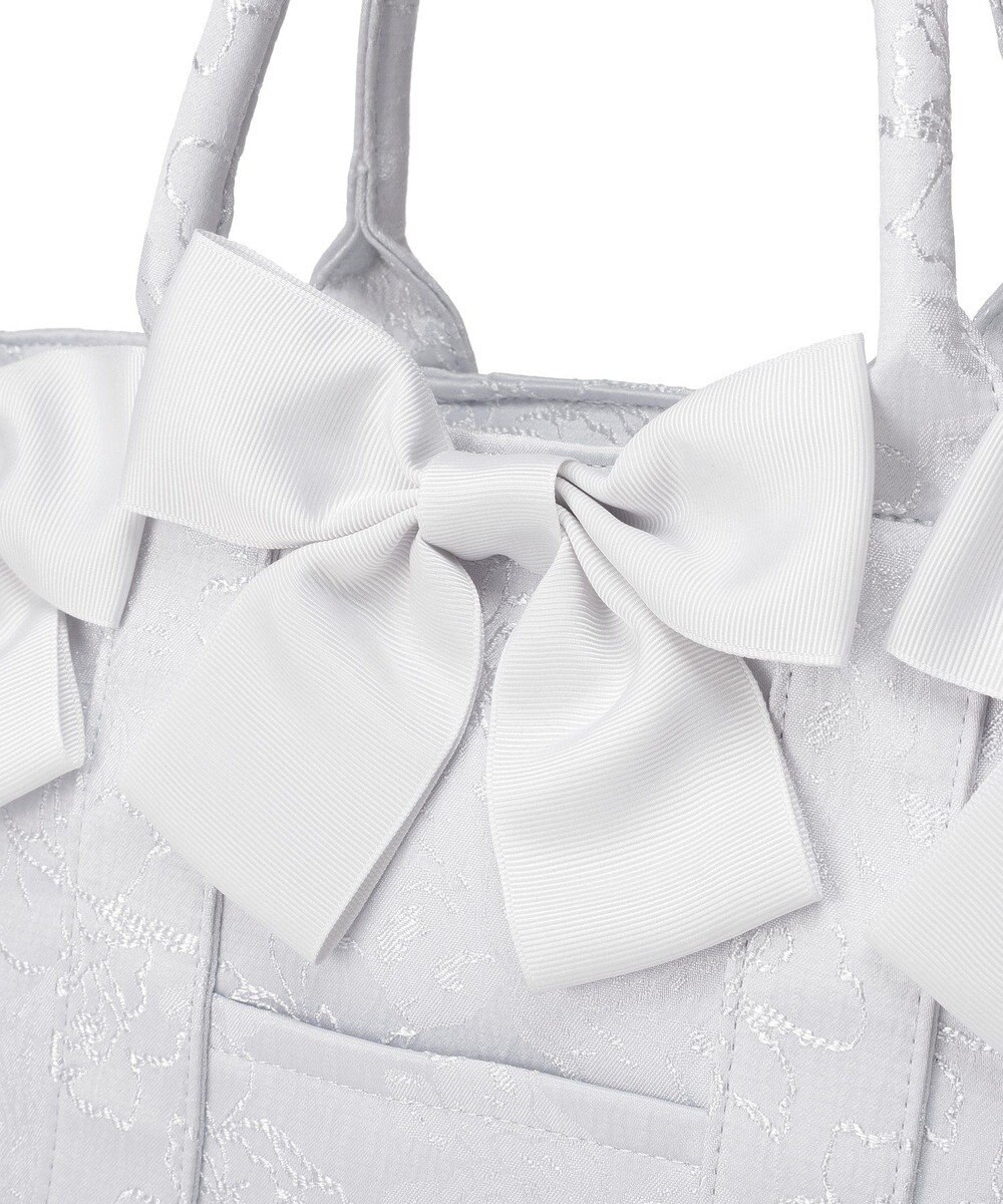 Maison de FLEUR ブルーマニアボリュームリボン２ＷａｙトートＭバッグ 