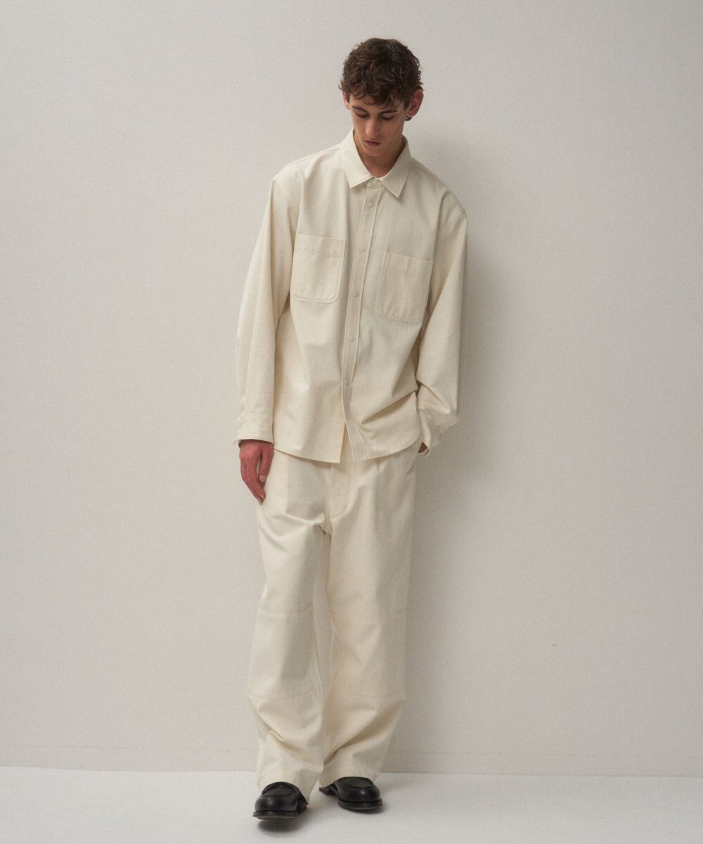 ATON HARD WASHED COTTON | シャツジャケット - UNISEX 