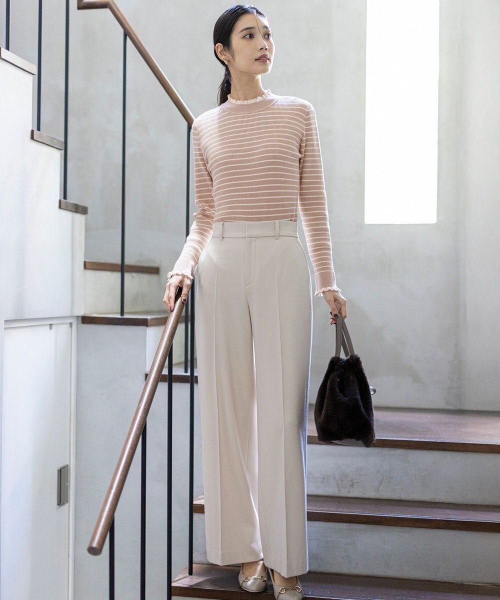 ANY SIS ビューティサーモ2WAYストレッチ ワイドパンツ 