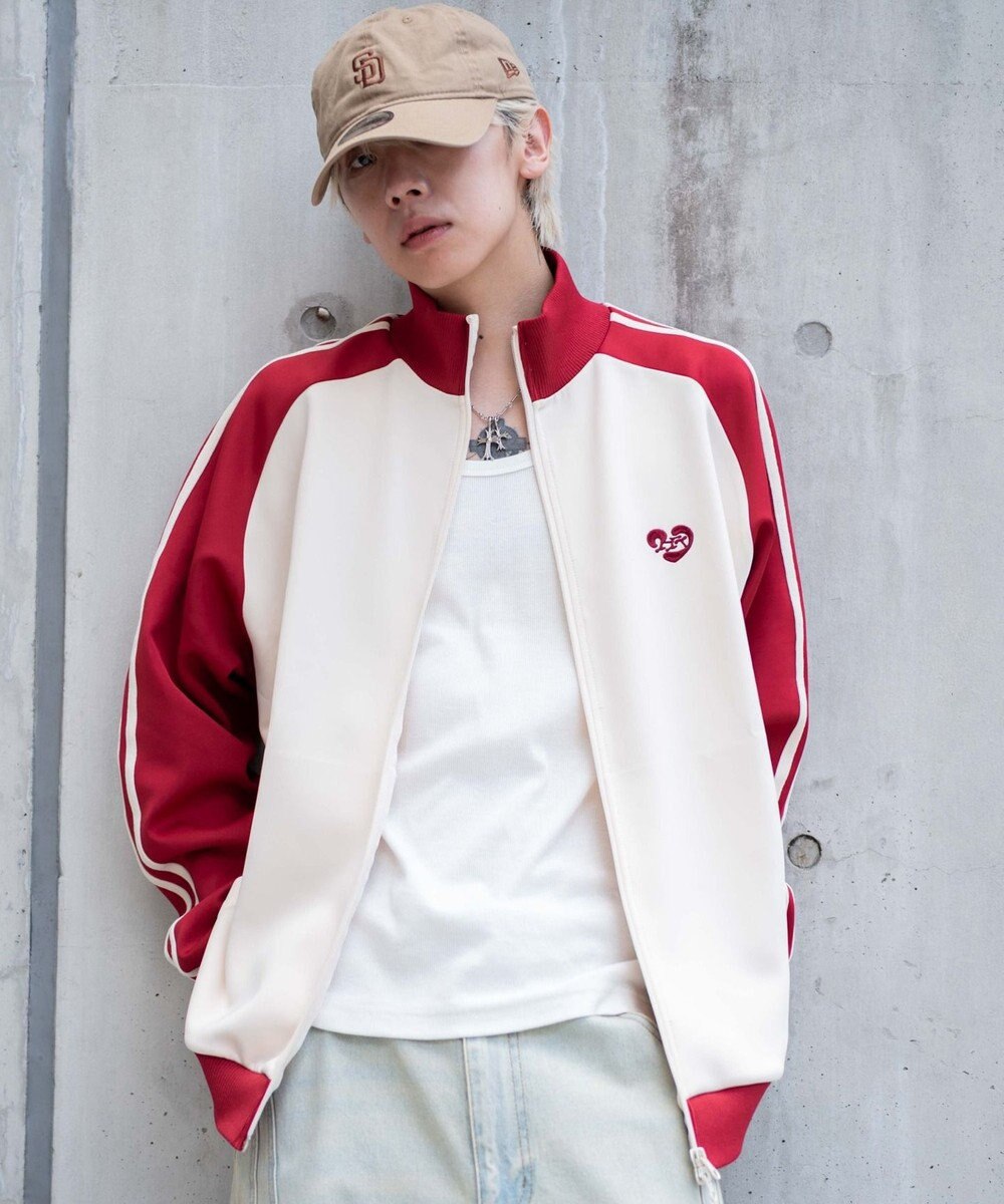 WEGO 【ユニセックスITEM/MLサイズ展開】ラグランライントラックジャケット 