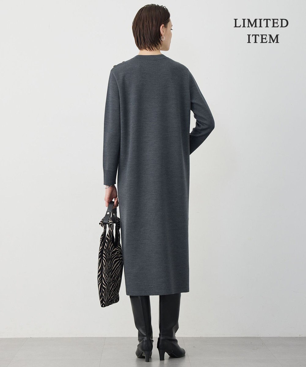 ICB 【WEB限定】 ウールブレンドダブルフェイス ニットワンピース 