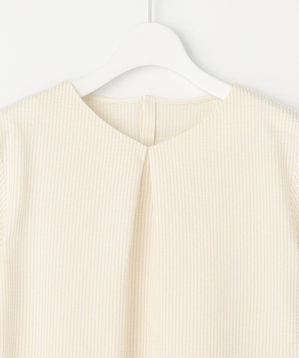 J.PRESS LADIES 【洗える・抗菌防臭・吸水速乾】サッカージャージー ペプラム カットソー 