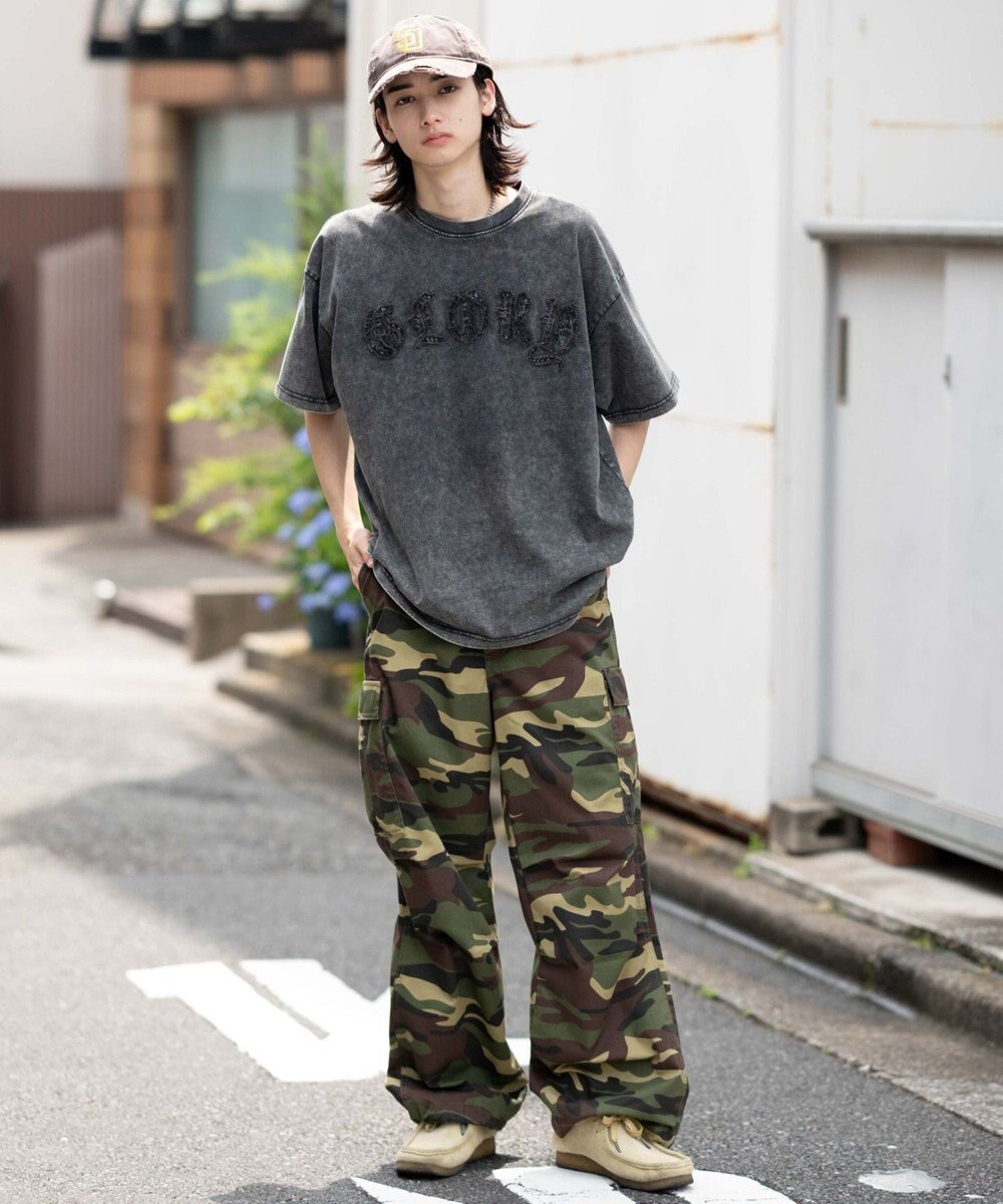 WEGO 【ユニセックス着用ITEM】スノーウォッシュダメージアップリケT（SS） 