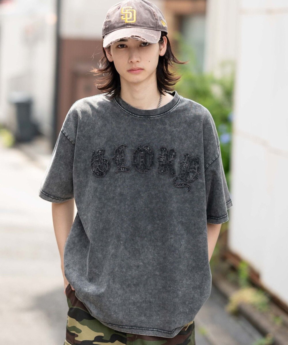 WEGO 【ユニセックス着用ITEM】スノーウォッシュダメージアップリケT（SS） 