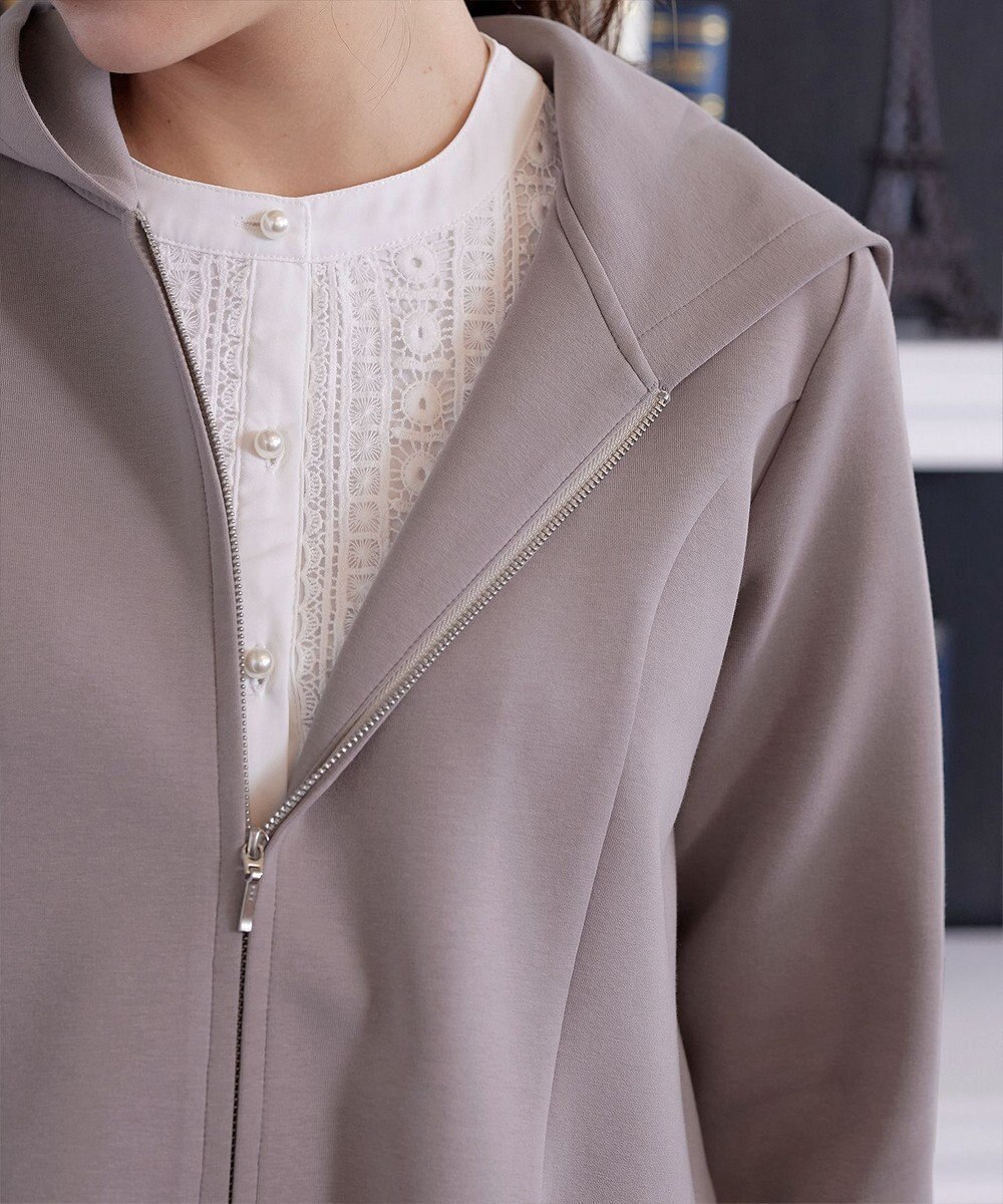 Tiaclasse L 【洗える】ソフトダンボールバックフレアフーディー 