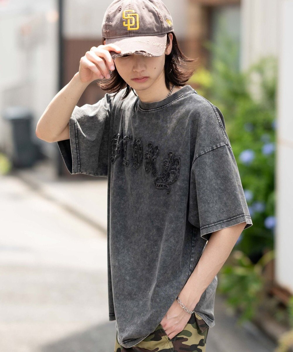 WEGO 【ユニセックス着用ITEM】スノーウォッシュダメージアップリケT（SS） 