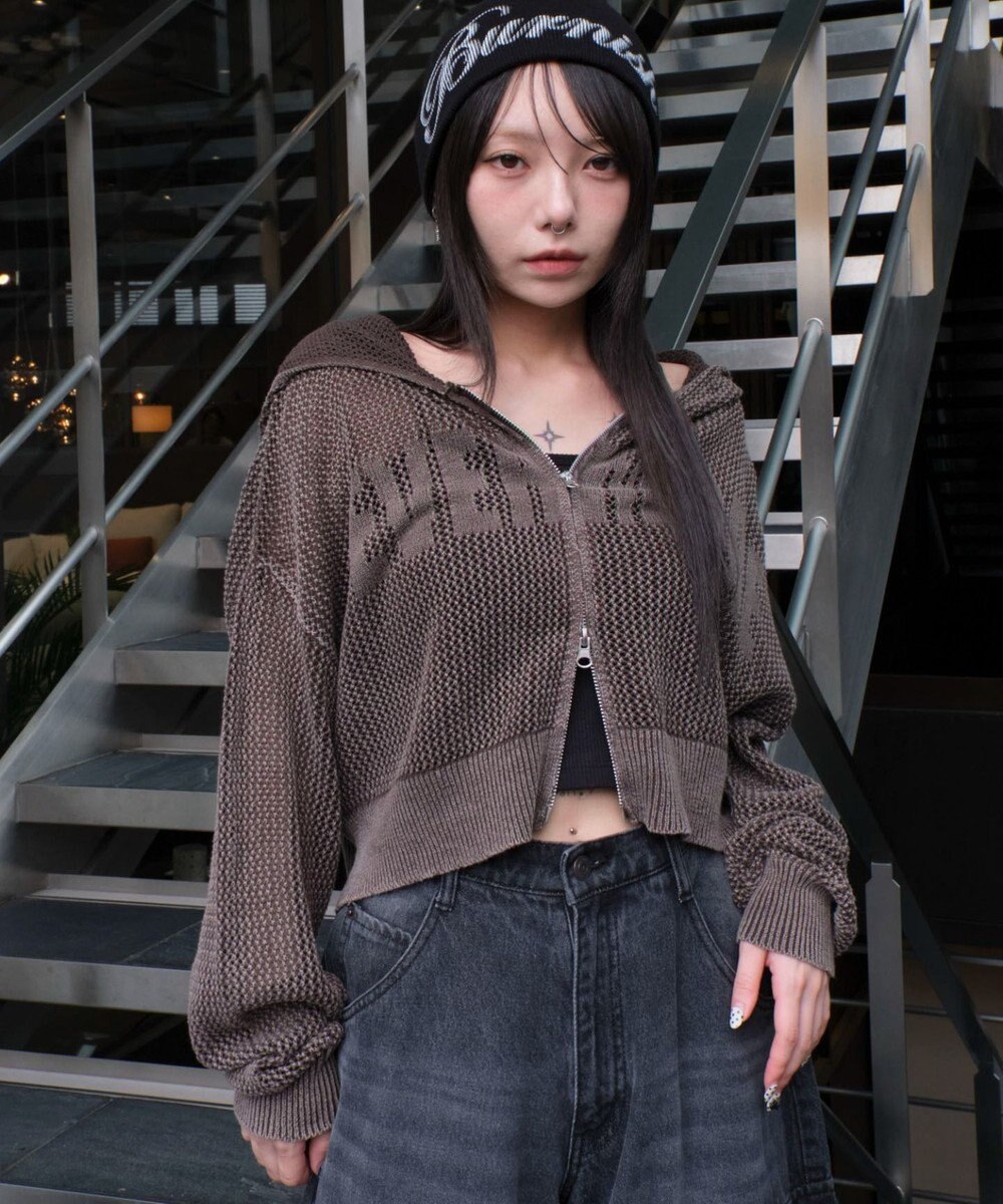 WEGO ヴィンテージウォッシュメッシュパーカー 