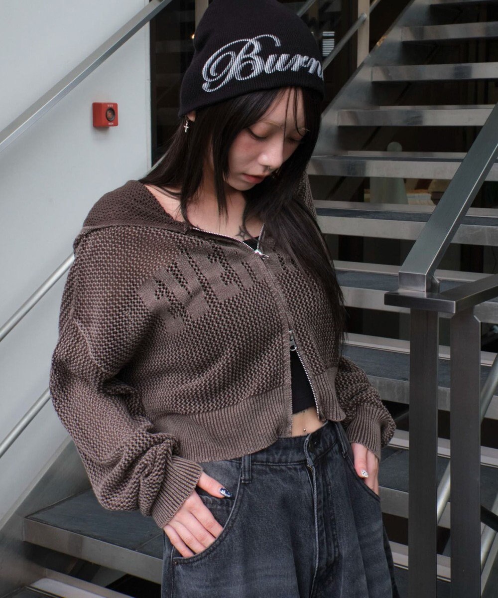 WEGO ヴィンテージウォッシュメッシュパーカー 