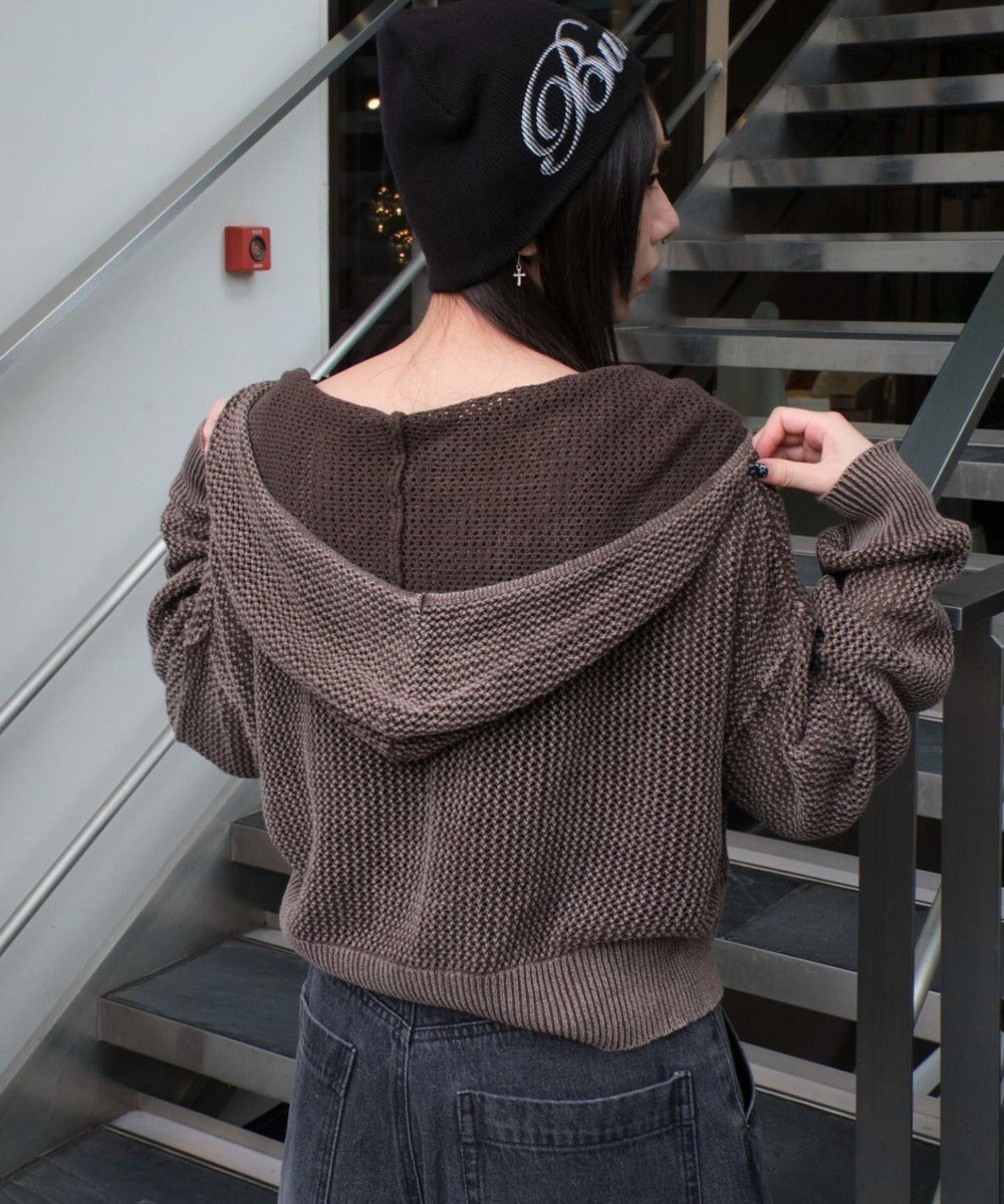 WEGO ヴィンテージウォッシュメッシュパーカー 