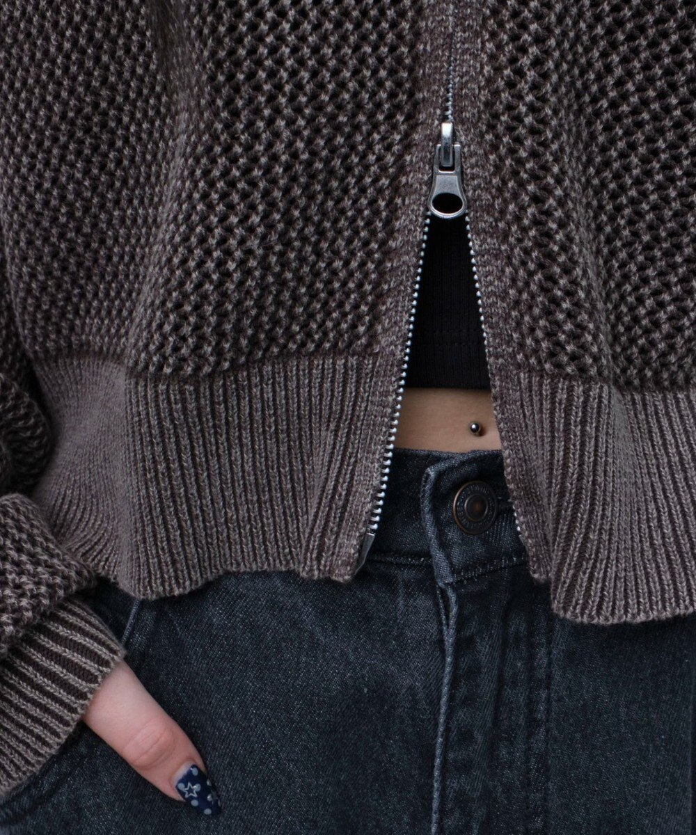 WEGO ヴィンテージウォッシュメッシュパーカー 