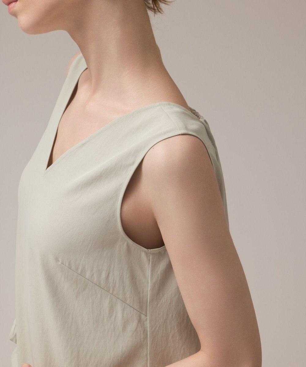 GRACE CONTINENTAL サイドフリルタフタワンピース 