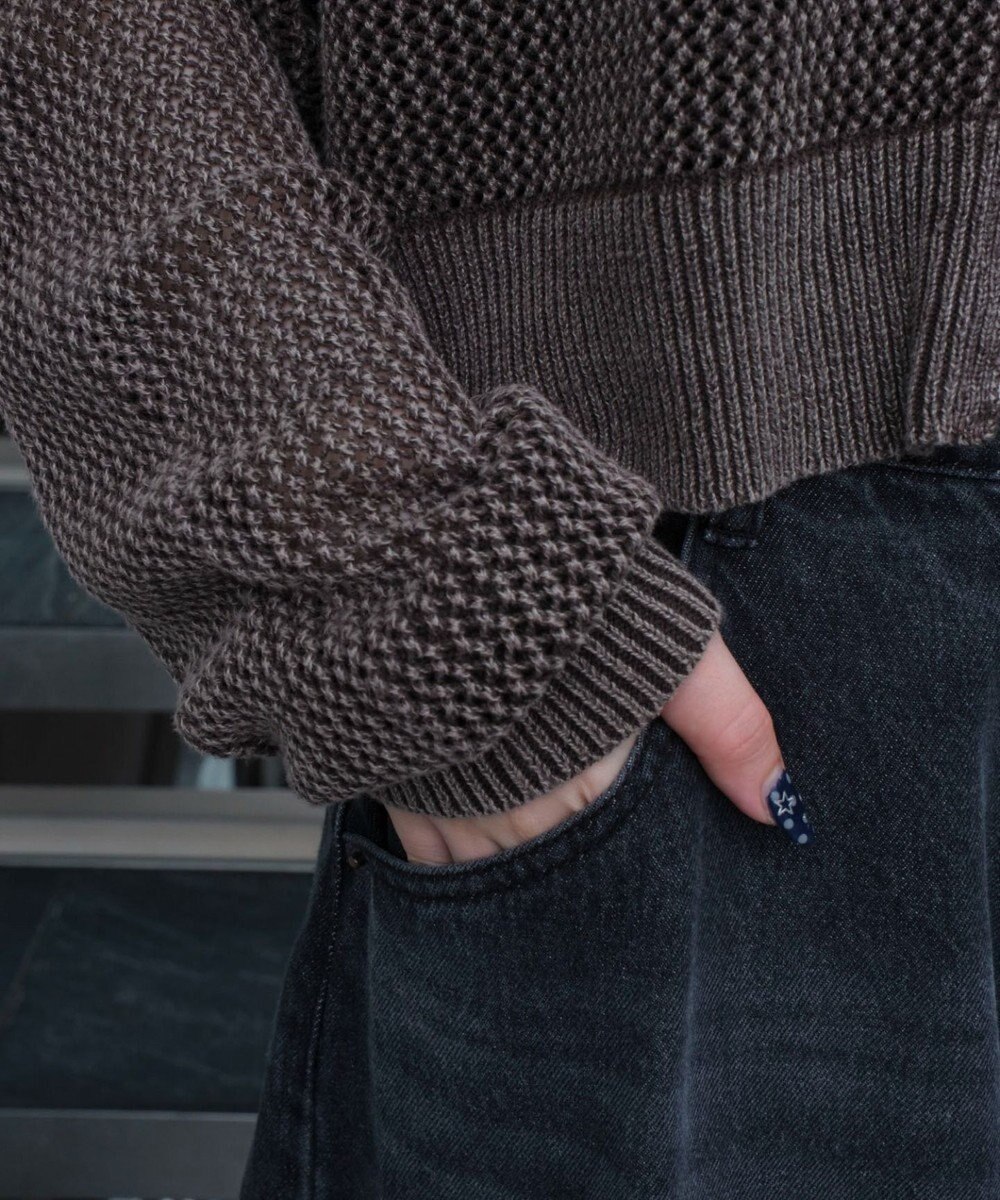 WEGO ヴィンテージウォッシュメッシュパーカー 