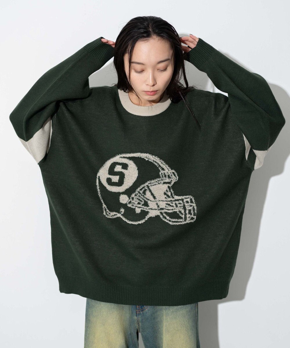 WEGO 【ユニセックス着用ITEM】ジャガードスリーブラインプルオーバー 