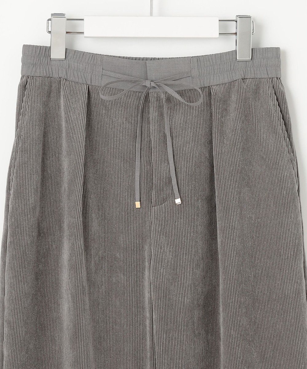 自由区 【洗える】ソフトコーデュロイワイド パンツ 