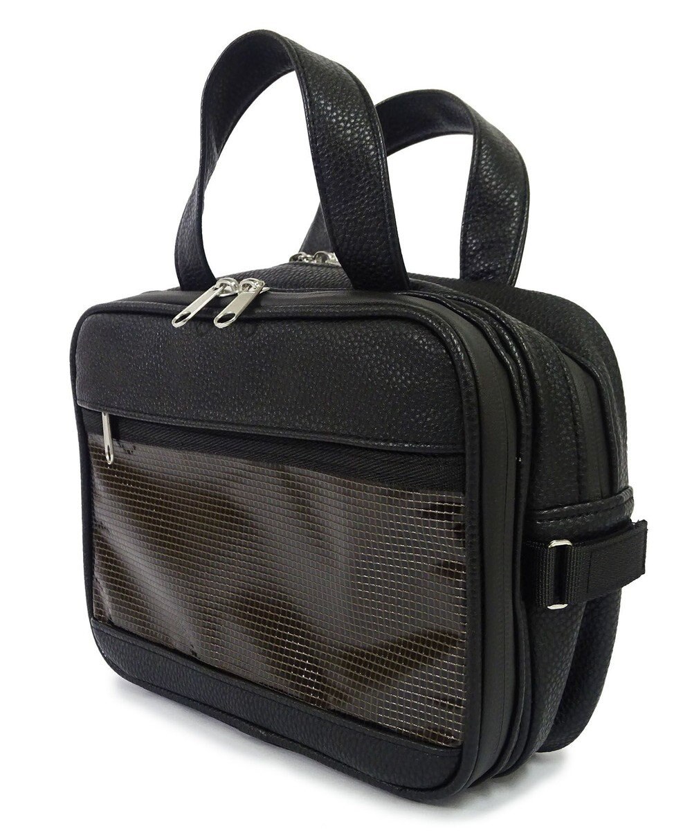 +RING 【プラスリング】【数量限定】メンズ向け  synthetic leather mini boston bag BLK SR403 