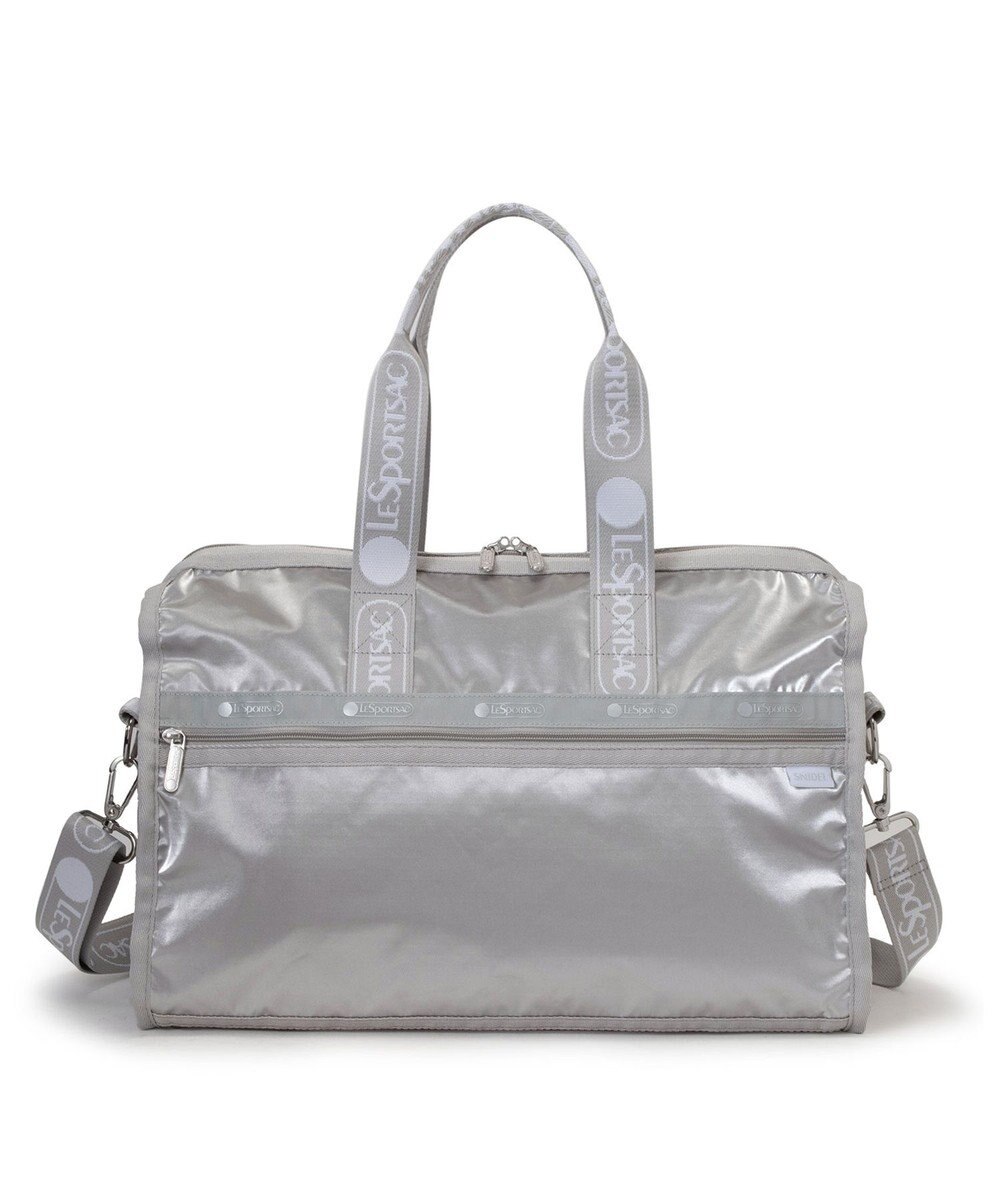 LeSportsac DELUXE MED WEEKENDER MH/ロゴジャガードシルバースナイデル 