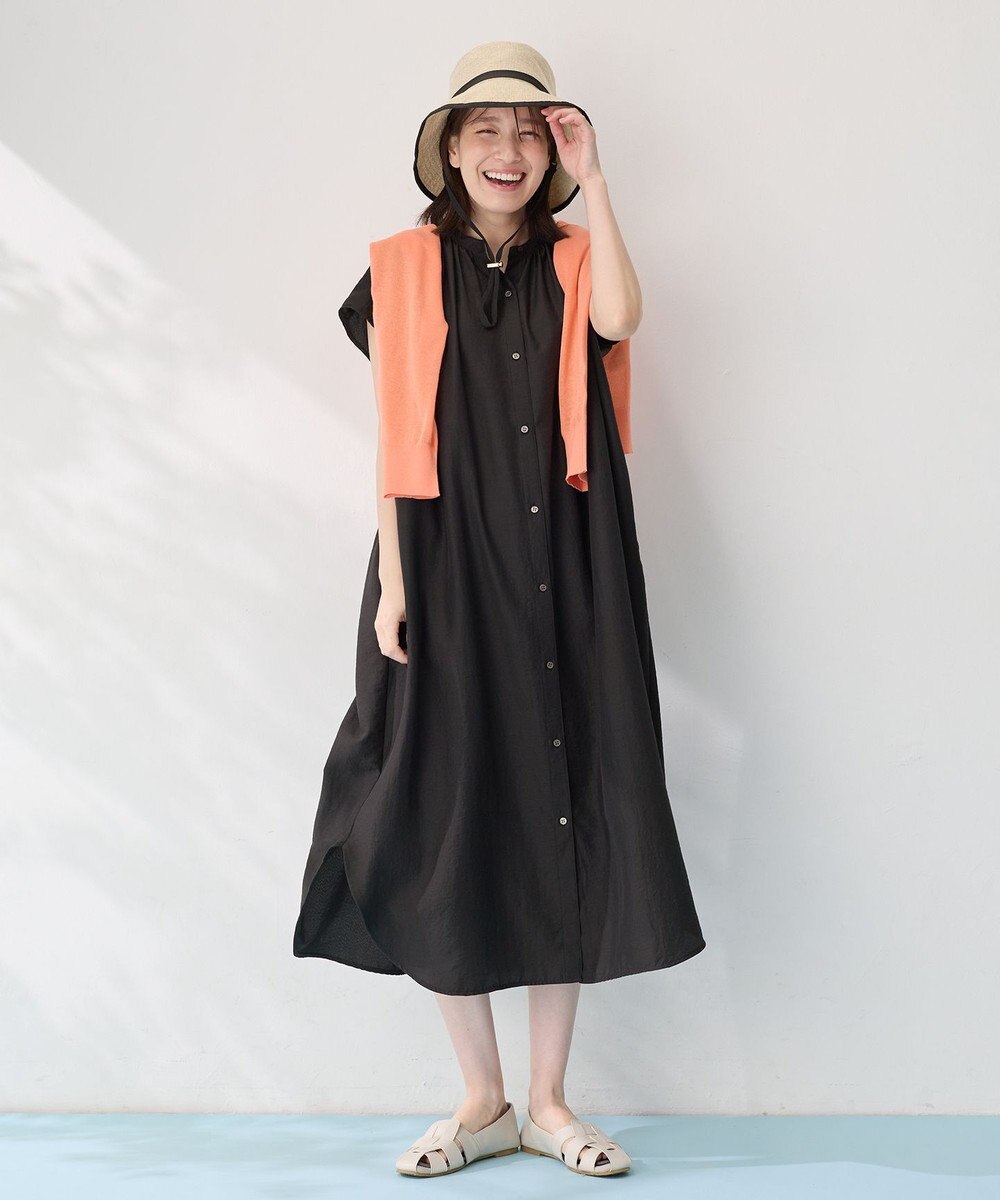 ANY L 【洗濯機可/アンチピリング/接触冷感】シアークルーネックカーディガン 