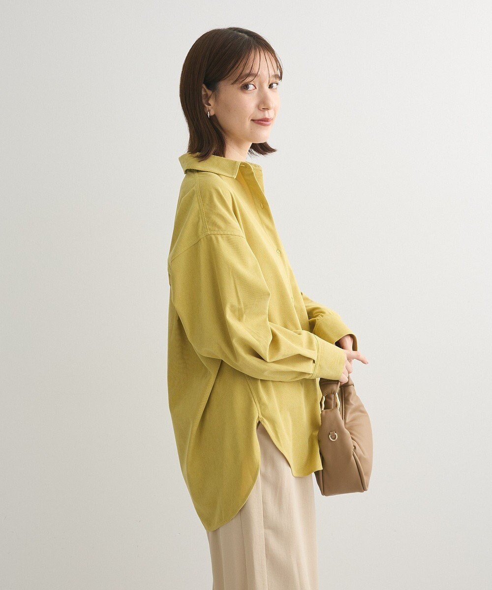 Green Parks ソフトコーデュロイシャツ 