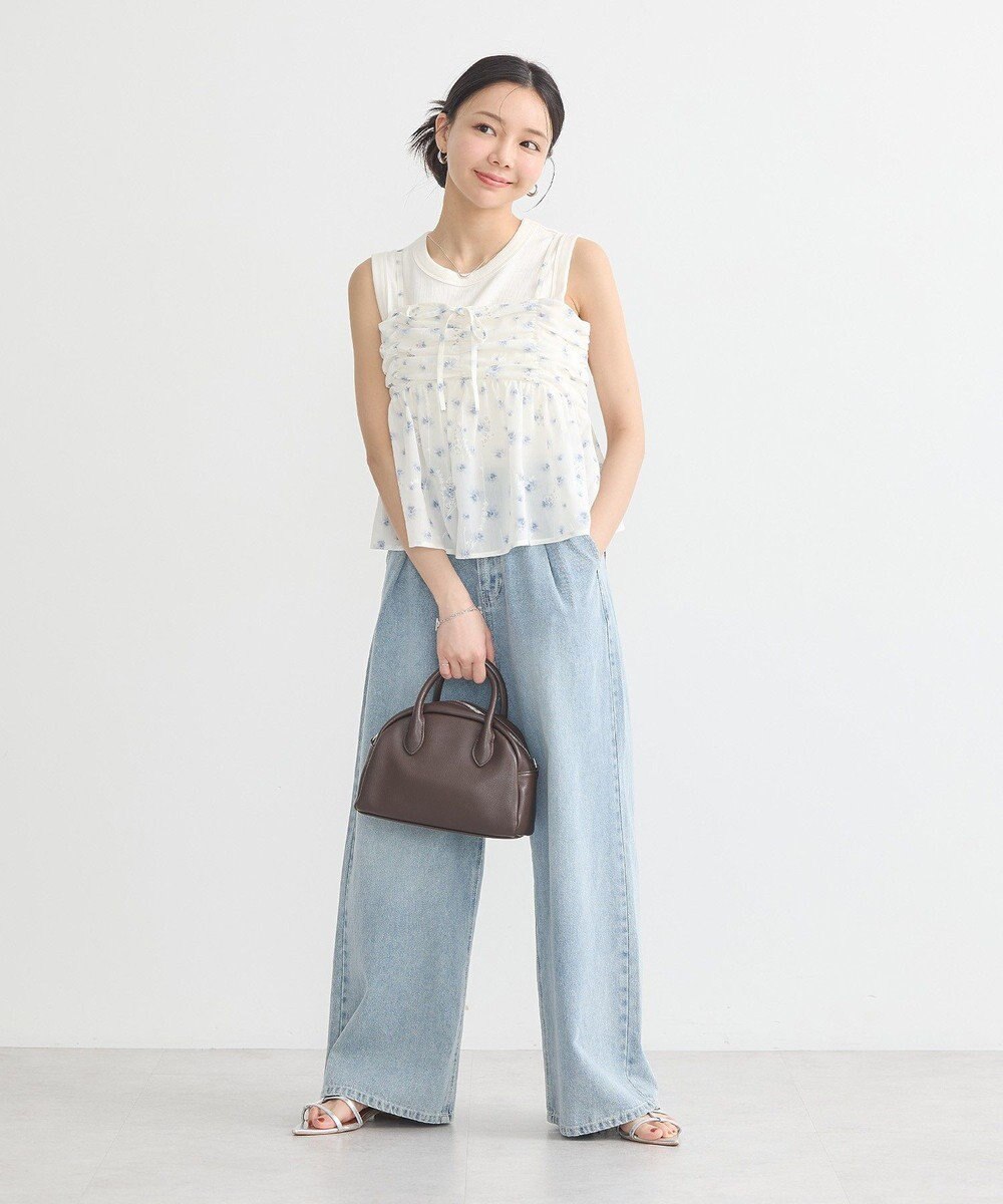 earth music&ecology 花柄ギャザーキャミビスチェ 